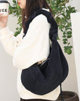 Pleated Hobo Shoulder Bag