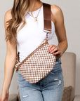 Layla Woven Checkered Crossbody Sling Bag