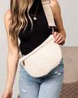 Layla Woven Checkered Crossbody Sling Bag