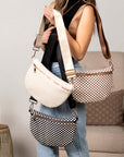 Layla Woven Checkered Crossbody Sling Bag