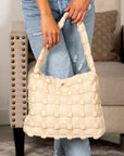 Maya Basket Weave Puffer Tote