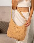 Raquel Crochet Hobo Shoulder Bag