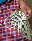 Ash Wisdom Striped Handwoven Sisal Straw Basket Tote