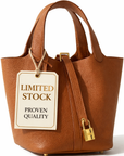 Leather Bucket Bag with Drawstring Pouch – Leather Satchel, Everyday Handbag with Mini Lock Design