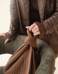 Brown Crochet Handbag