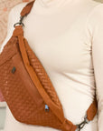 The Riley | Woven Leather Sling Bag