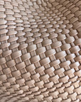 The Willow | Large Woven Vegan Leather Tote - Khaki