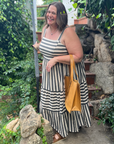 Large Leather Handbag — Caramel