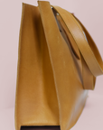 Large Leather Handbag — Caramel