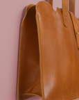 Scalloped Large Leather Handbag