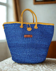 Nourishment Handmade Sisal Straw Basket Tote.
