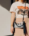 Clear Fringe Crossbody Handbag