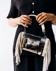 Clear Fringe Crossbody Handbag
