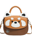 Design cute PU cartoon saddle bag, women's bag animal pattern small Crossbody bag, shoulder bag, mini top handle purse, toddler purse