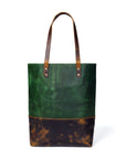 Green Women's Leather Tote