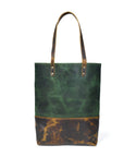 Green Women's Leather Tote