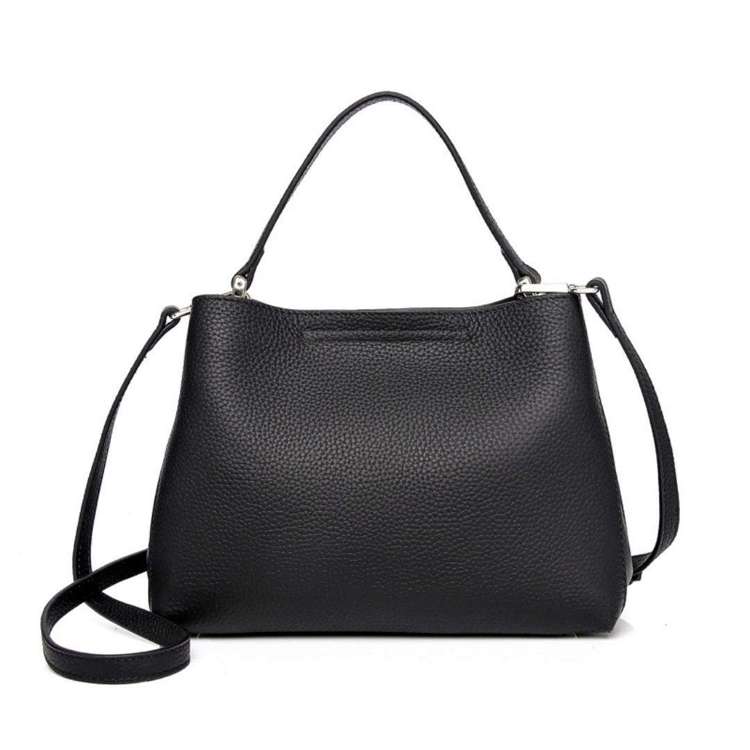 Elegant Genuine Leather Handbag - Fashionable Casual Leather Tote Purse &amp; Shoulder Crossbody Bag for Women