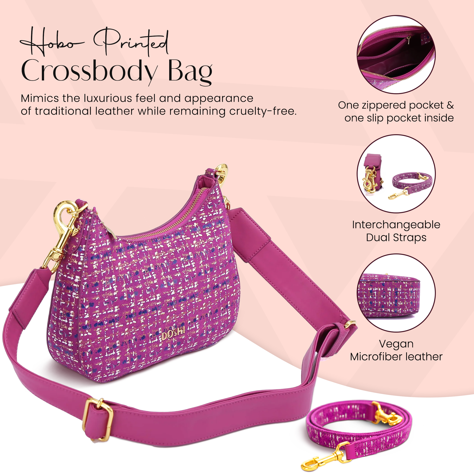 Hobo Printed Crossbody Bag