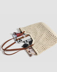 Grid-Knit Hobo