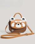 Design cute PU cartoon saddle bag, women's bag animal pattern small Crossbody bag, shoulder bag, mini top handle purse, toddler purse
