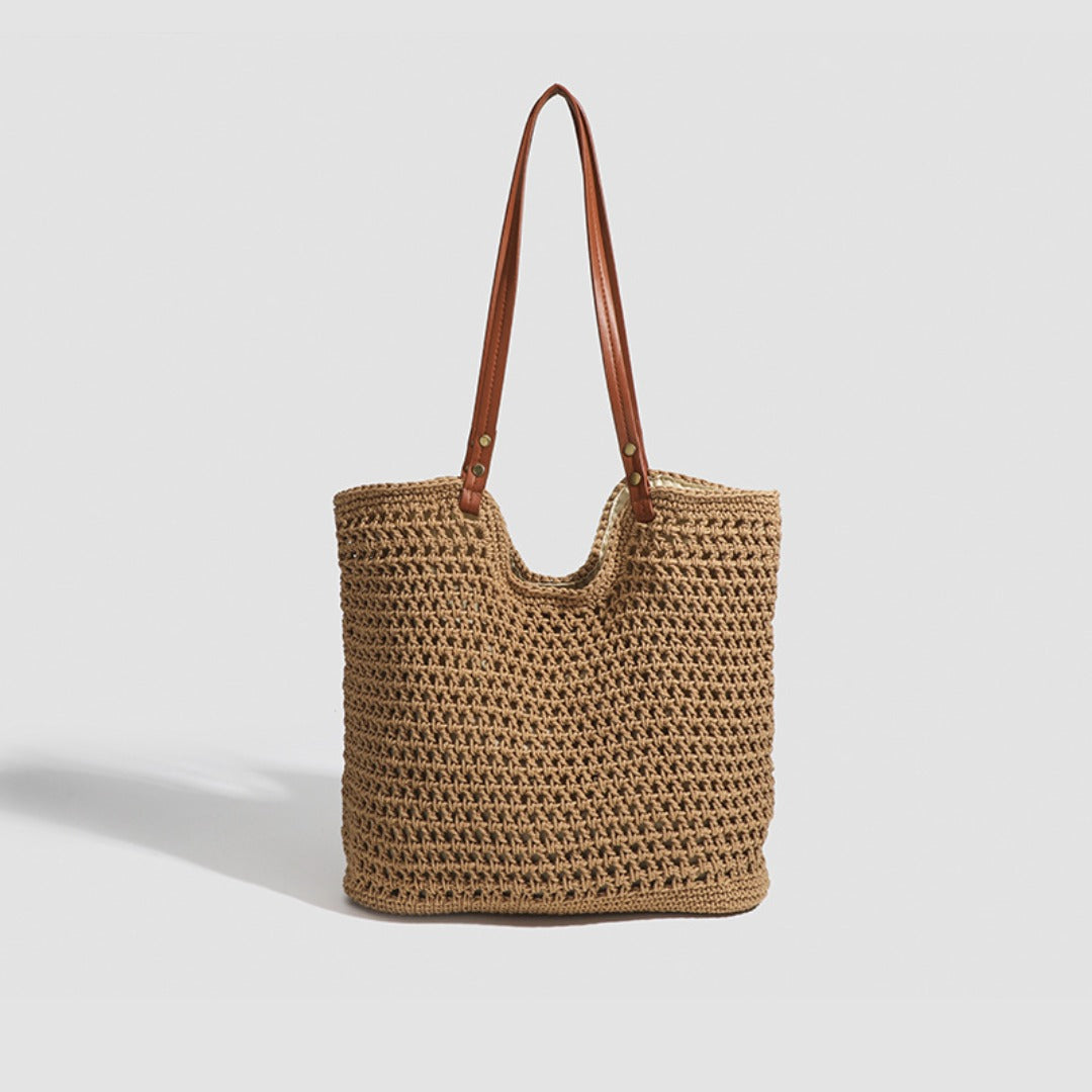 Grid-Knit Hobo