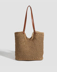 Grid-Knit Hobo