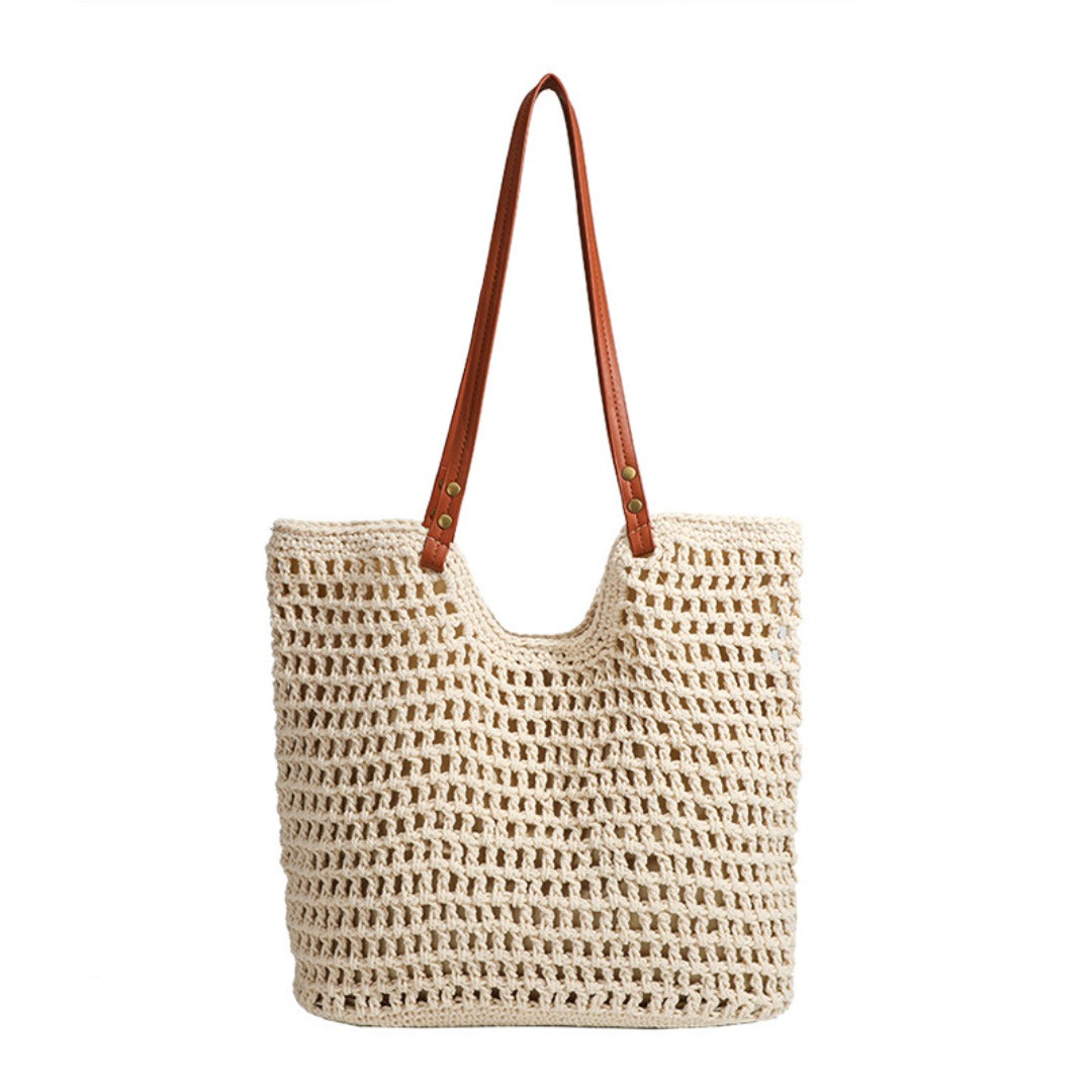 Grid-Knit Hobo