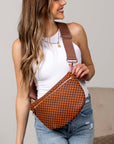 Layla Woven Checkered Crossbody Sling Bag