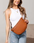Vivienne Solid Woven Crossbody Sling Bag