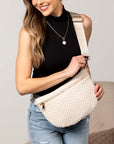Layla Woven Checkered Crossbody Sling Bag