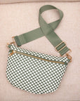 Layla Woven Checkered Crossbody Sling Bag