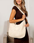 Raquel Crochet Hobo Shoulder Bag