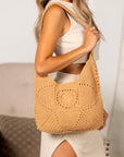 Raquel Crochet Hobo Shoulder Bag
