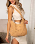 Raquel Crochet Hobo Shoulder Bag