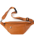 The Riley | Woven Leather Sling Bag