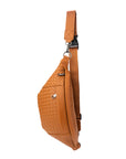 The Riley | Woven Leather Sling Bag