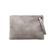 Gray oversized clutch