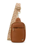 The Harlow | Sling Bag with Chevron Strap | 3 Colors