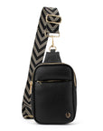 The Harlow | Sling Bag with Chevron Strap | 3 Colors