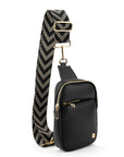 The Harlow | Sling Bag with Chevron Strap | 3 Colors