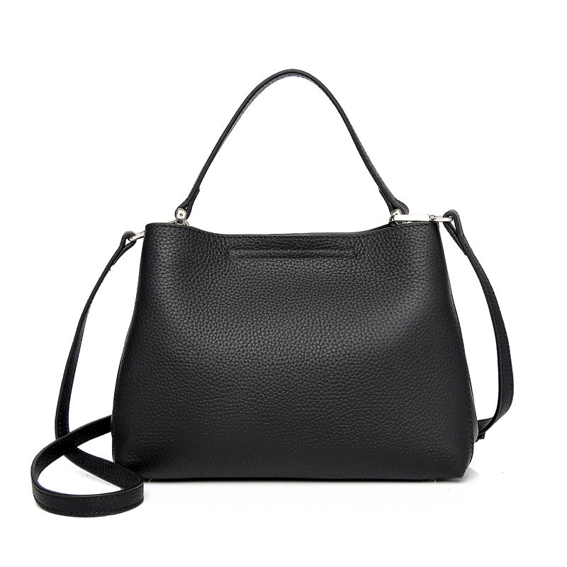 Elegant Genuine Leather Handbag - Fashionable Casual Leather Tote Purse &amp; Shoulder Crossbody Bag for Women