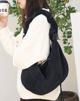 Pleated Hobo Shoulder Bag