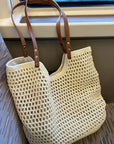Grid-Knit Hobo