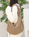 Pleated Hobo Shoulder Bag
