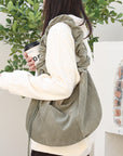 Pleated Hobo Shoulder Bag