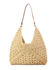 Dahlia Woven Straw Shoulder Bag