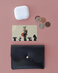 Scalloped Leather Card Carrier