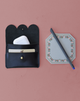 Scalloped Leather Card Carrier
