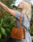 Scalloped Convertible Midsized Handbag