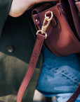 Burgundy Semi-Circle Crossbody Bag